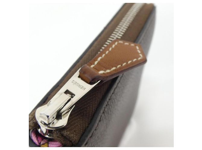 Hermès Hermes Collier de Chiens Silk Coin Purse Brown - view 4