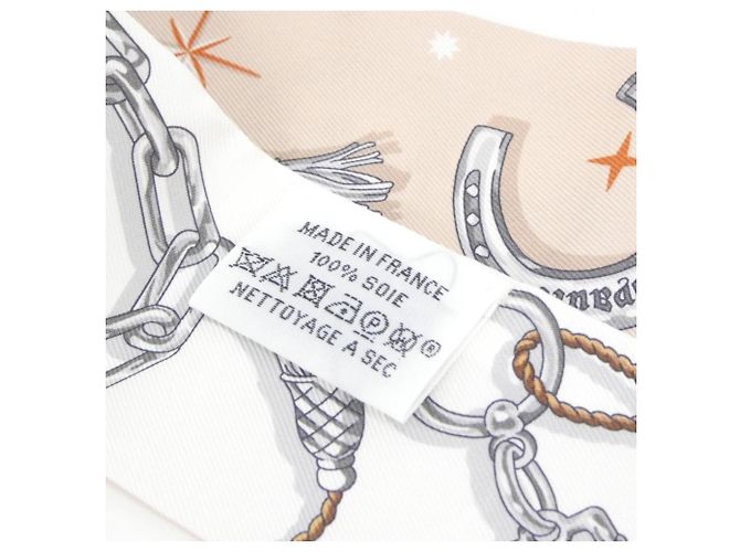 Hermès Twilly Hermes C'EST LA FETE Bianco Beige - vista 3
