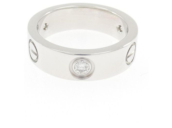 Anello Cartier Love mezzo diamante D'oro - vista 2