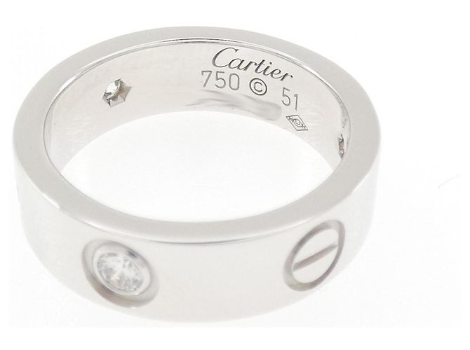 Anello Cartier Love mezzo diamante D'oro - vista 3