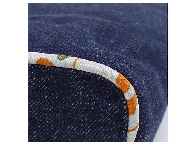 Hermès Bolsa Hermes 1462298 Laranja Azul marinho - vista 3
