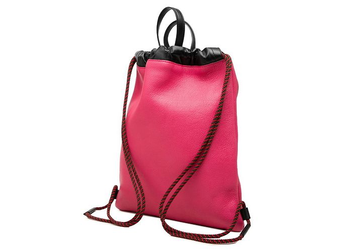 Mochila de cordón Gucci en piel rosa - vista 2