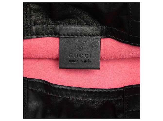 Mochila de cordón Gucci en piel rosa - vista 5