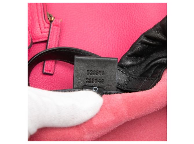 Mochila de cordón Gucci en piel rosa - vista 6