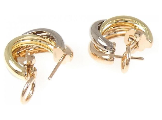 Pendientes Cartier Trinity medio aro Dorado - vista 3