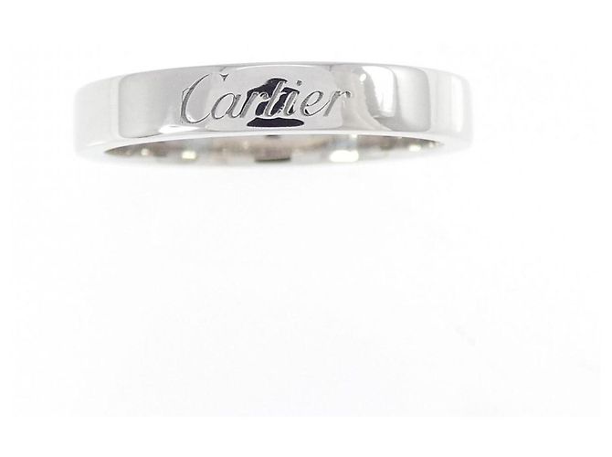 Cartier Gravierter Platin-Ring - Ansicht 2