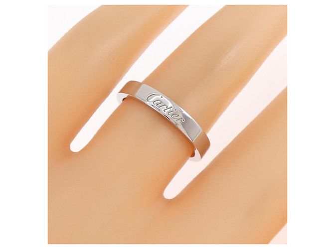 Cartier Gravierter Platin-Ring - Ansicht 4