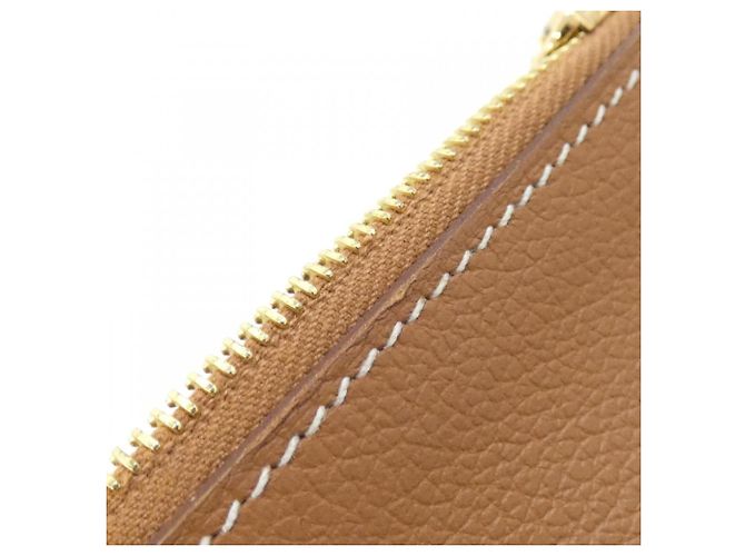 Hermès Hermes Luli Slim Bi-fold Wallet Brown - view 7