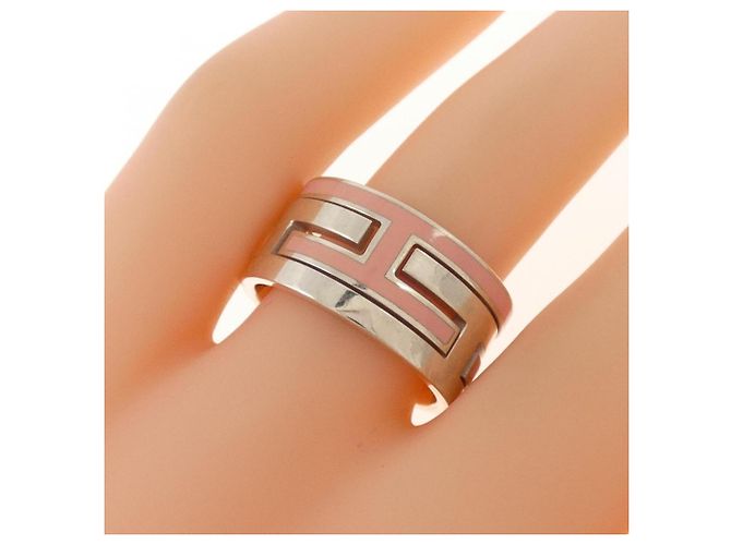 Ring Anello Hermès Move H in argento - vista 4
