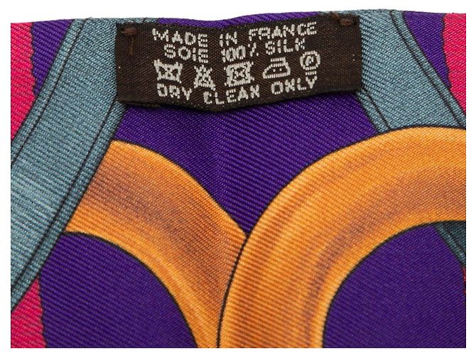 Hermès Hermes Twilly Grand Manege Schal Mehrfarben Gelb - Ansicht 5