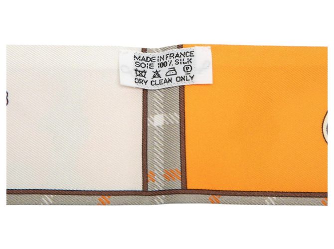 Hermès Hermes Twilly Camails Seidenschal Braun Mehrfarben - Ansicht 5