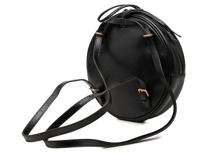 Zaino Rotondo Gucci 543324 Nero Giallo - vista 2