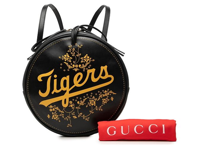 Zaino Rotondo Gucci 543324 Nero Giallo - vista 7
