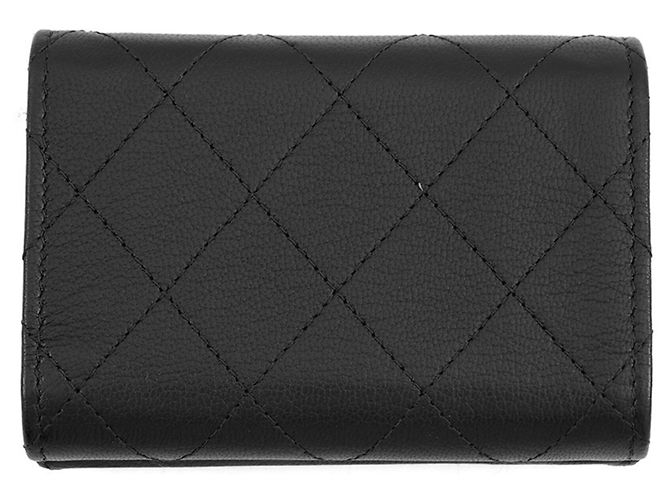 Chanel Matelasse Tri-fold Wallet Black - view 3