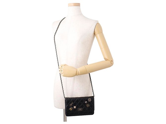 Cartera de cadena Chanel 2.55 Lucky Charm Negro - vista 4