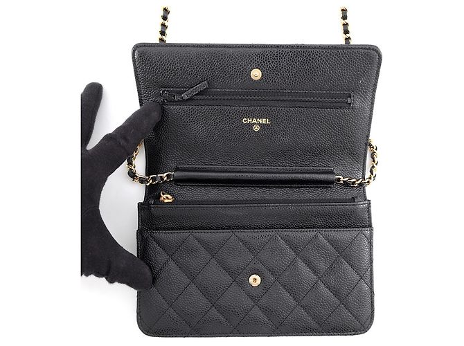 Portafoglio a catena Chanel Classic Matelassé Nero - vista 5