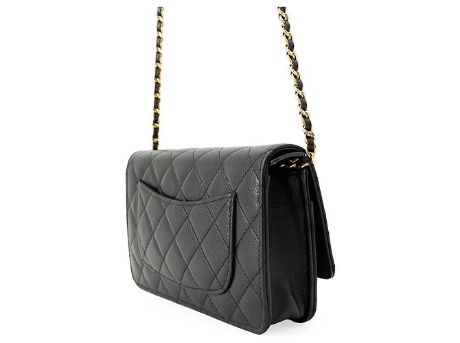Chanel Classic Matelassé Chain Wallet Schwarz - Ansicht 2