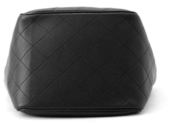 Borsa a tracolla Chanel in vitello nero - vista 3