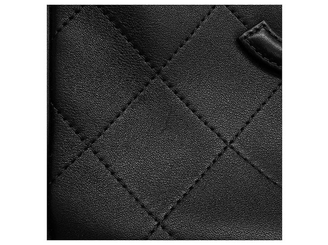 Borsa a tracolla Chanel in vitello nero - vista 7