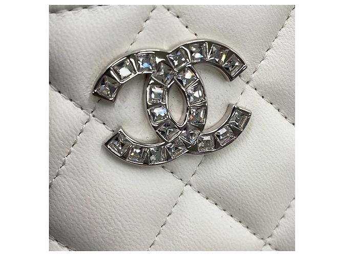 Tarjetero Chanel de piel de cordero Blanco - vista 10
