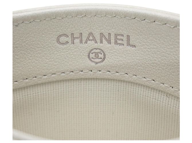Tarjetero Chanel de piel de cordero Blanco - vista 11