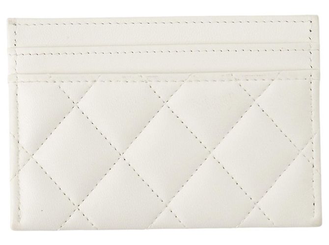Tarjetero Chanel de piel de cordero Blanco - vista 3