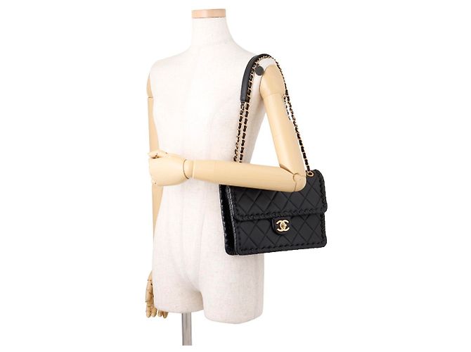 Borsa a mano Chanel Matelassé Nera Nero - vista 4
