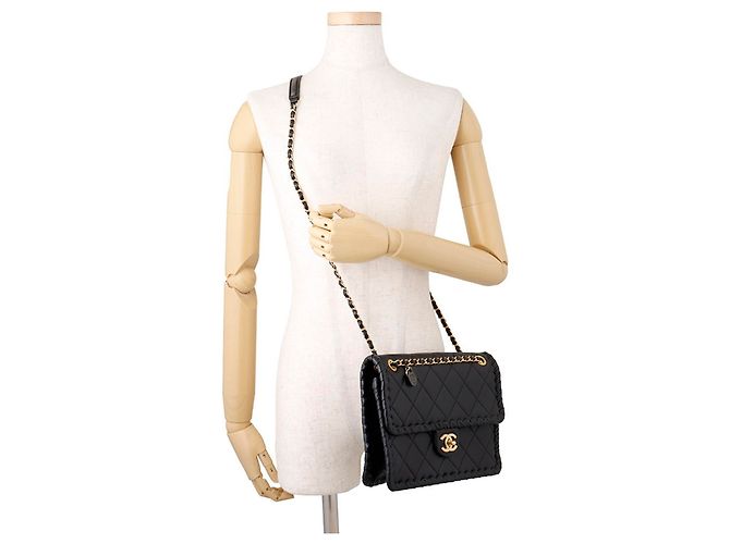 Borsa a mano Chanel Matelassé Nera Nero - vista 5