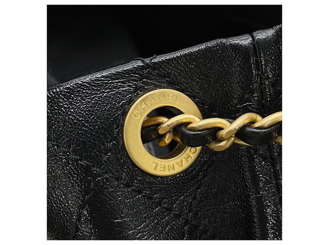Borsa a tracolla Chanel Matelassé in pelle d'agnello nera Nero - vista 14