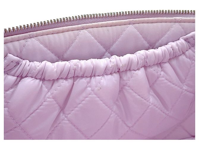 Borsa Vanity Chanel Matelassé Porpora - vista 10