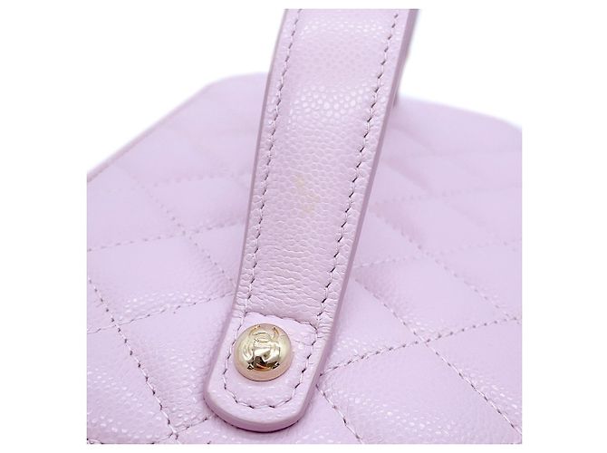 Borsa Vanity Chanel Matelassé Porpora - vista 11