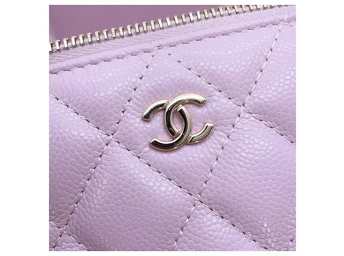 Borsa Vanity Chanel Matelassé Porpora - vista 12