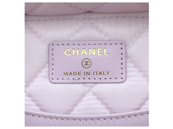 Borsa Vanity Chanel Matelassé Porpora - vista 15