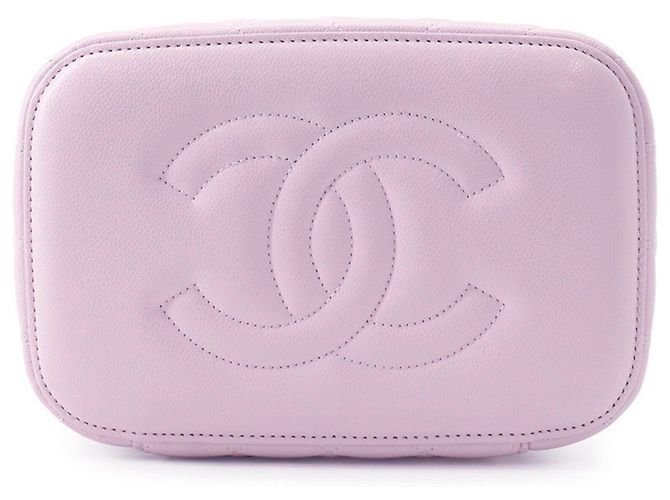 Borsa Vanity Chanel Matelassé Porpora - vista 3