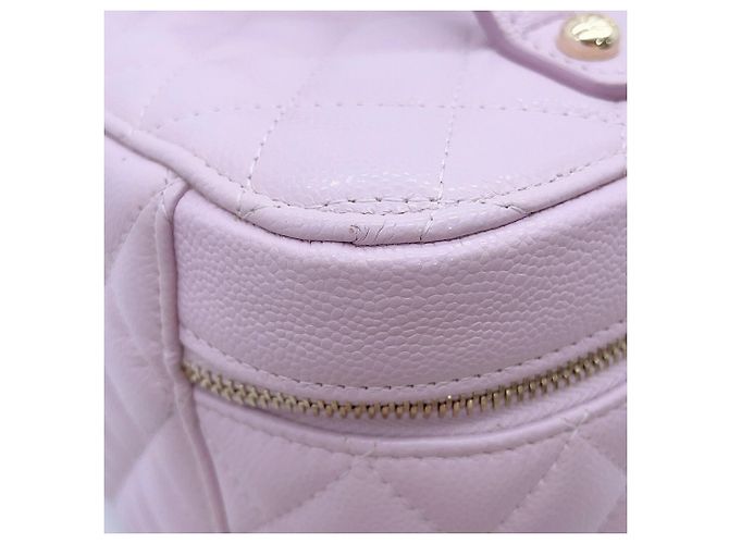 Borsa Vanity Chanel Matelassé Porpora - vista 6