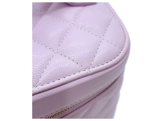 Borsa Vanity Chanel Matelassé Porpora - vista 8