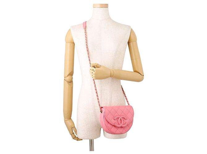 Borsa a tracolla Chanel Mini Matelassé Rosa - vista 4