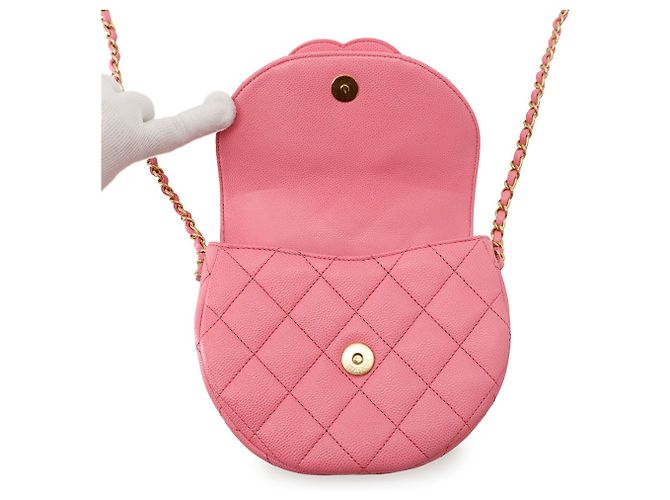 Borsa a tracolla Chanel Mini Matelassé Rosa - vista 5