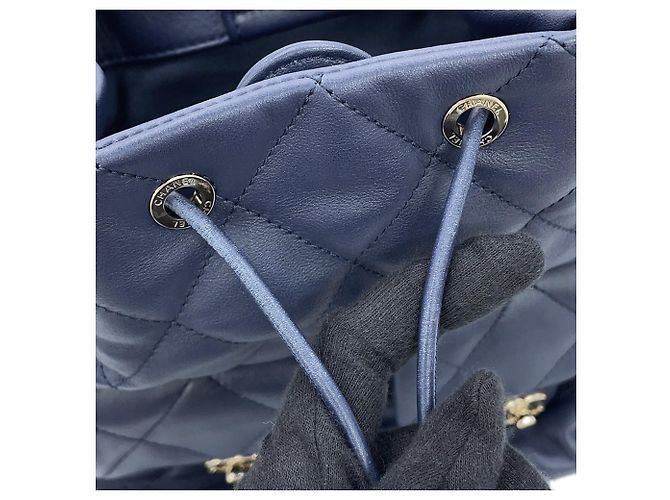 Borsa Chanel Matelassé Navy Blu navy - vista 11