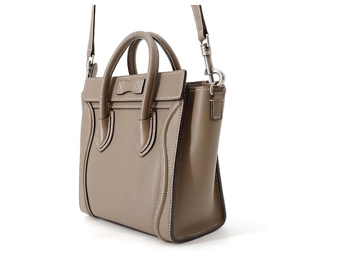 Céline Celine Luggage Nano Shopper Handtasche Grau - Ansicht 2