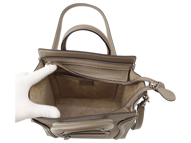 Céline Celine Luggage Nano Shopper Handtasche Grau - Ansicht 4