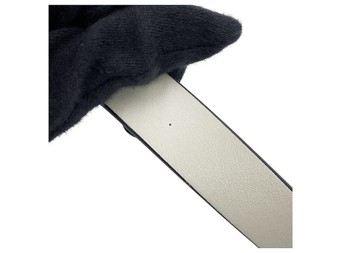 Cinturón reversible Christian Dior Negro Blanco - vista 9