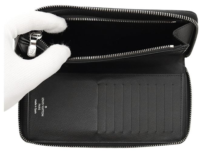 Louis Vuitton Monogram Eclipse Langbrieftasche Schwarz - Ansicht 6