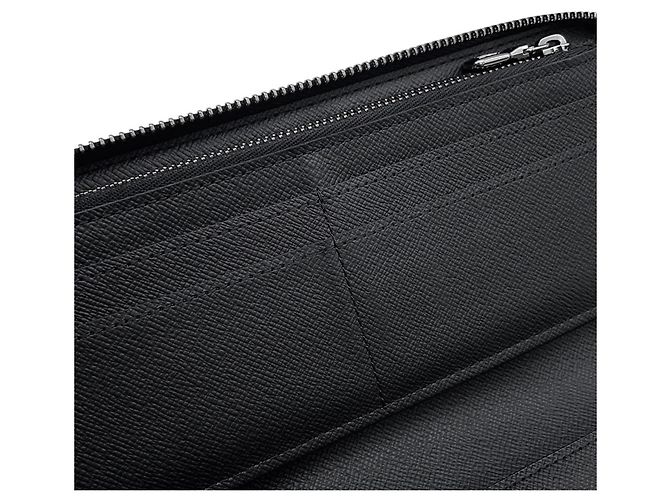 Louis Vuitton Monogram Eclipse Langbrieftasche Schwarz - Ansicht 8