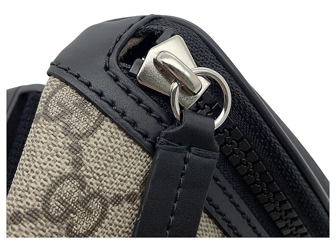Borsa a tracolla Gucci GG Supreme Nero Beige - vista 10