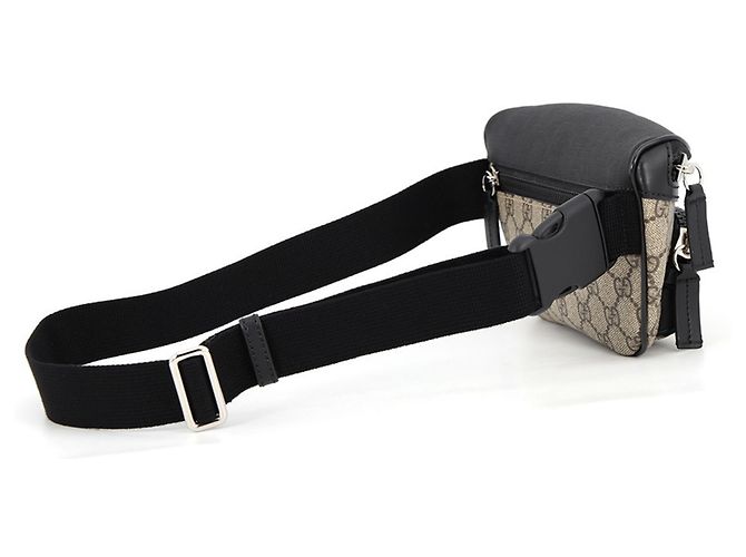 Borsa a tracolla Gucci GG Supreme Nero Beige - vista 2