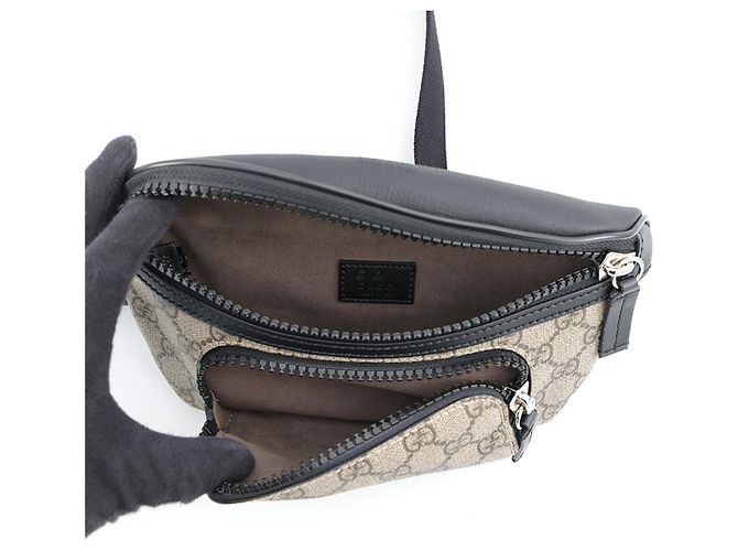 Borsa a tracolla Gucci GG Supreme Nero Beige - vista 6