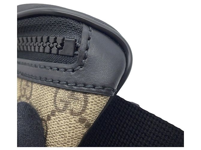 Borsa a tracolla Gucci GG Supreme Nero Beige - vista 8