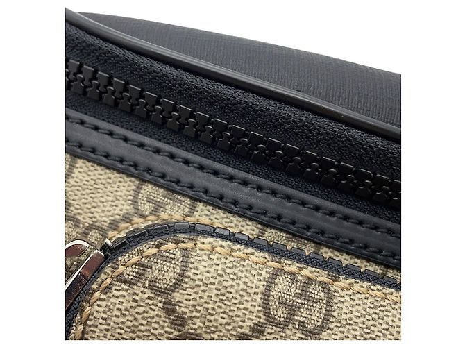 Borsa a tracolla Gucci GG Supreme Nero Beige - vista 9