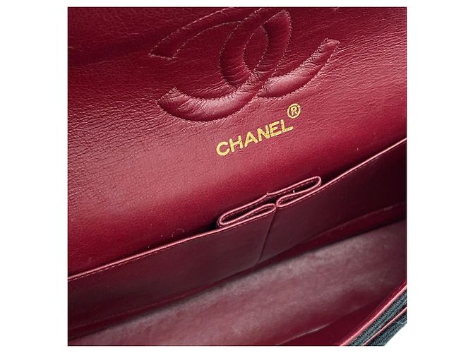 Borsa a tracolla con catena Chanel Matelassé in jersey di cotone nero - vista 14